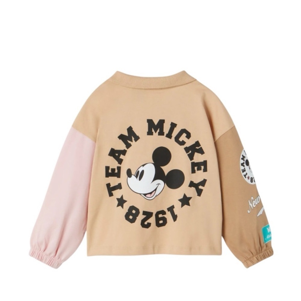 Zara X Disney girls mickey mouse polo top long sleeve size 8 New York Athletic